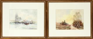 Appraisal: B STADLER WATERCOLORS TWO B STADLER GERMAN WATERCOLORS TWO H