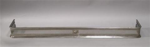 Appraisal: A STAINLESS STEEL LONG FENDER D-shaped with pierced and beaded