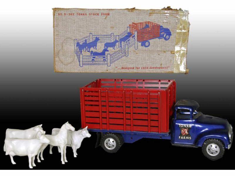 Appraisal: Pressed Steel Tonka B- Farm Truck Toy with Ori Description