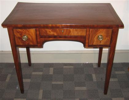 Appraisal: Lady's satinwood inlaid writing deskWith rectangular top over three drawers