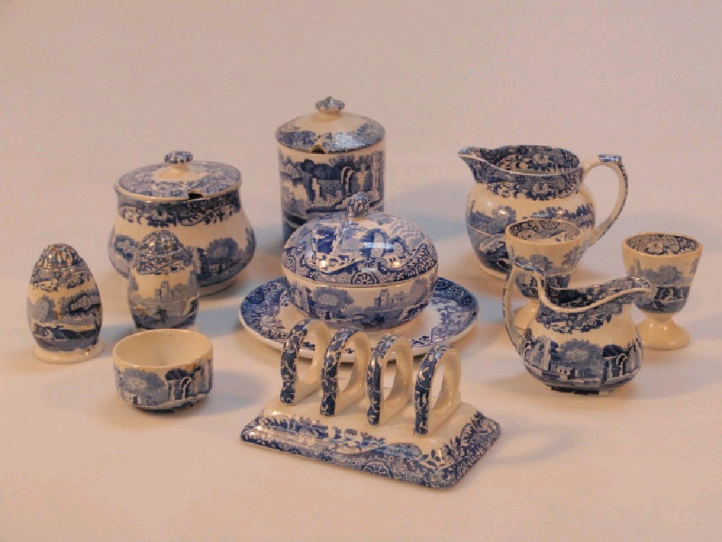 Appraisal: Copeland Spode's Italian two preserve pots and covers cream jug