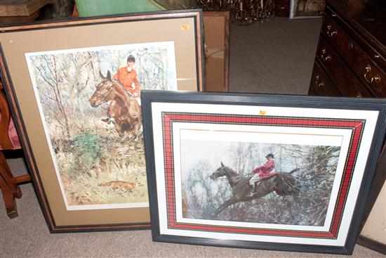 Appraisal: Two framed sporting prints Estimate - All property is sold