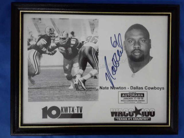 Appraisal: Nate Newton Autographed Photo - Advertisement of The Dallas Cowboys