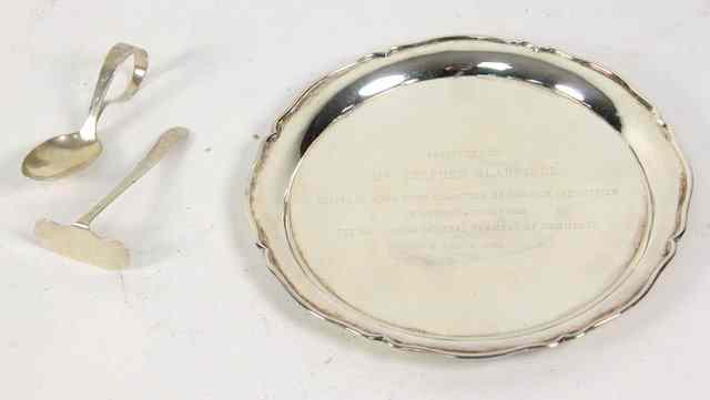 Appraisal: A Chinese silver presentation salver marked Wai Kee Sterling cm