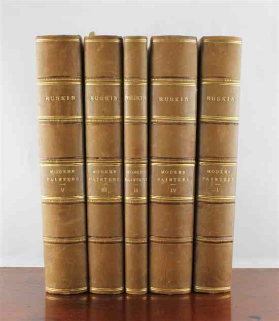 Appraisal: RUSKIN J MODERN PAINTERS limited edition to copies five vols