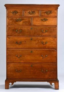 Appraisal: East TN Walnut Tall Chest Gaut Family History East Tennessee