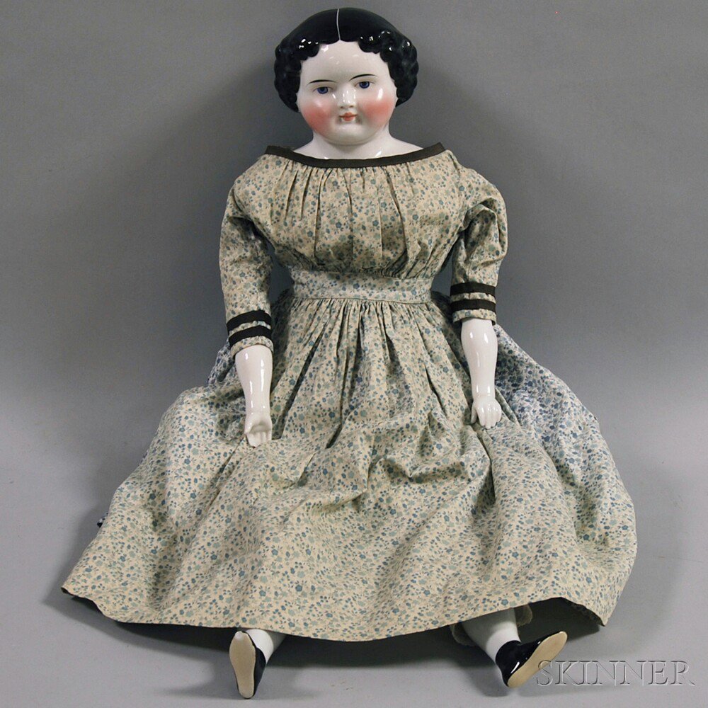 Appraisal: Large China Shoulder Head Doll Germany mid- th century pale