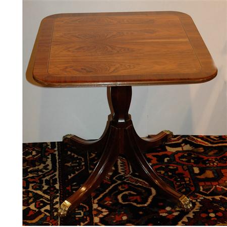 Appraisal: Regency Style Banded Mahogany Side Table Estimate -