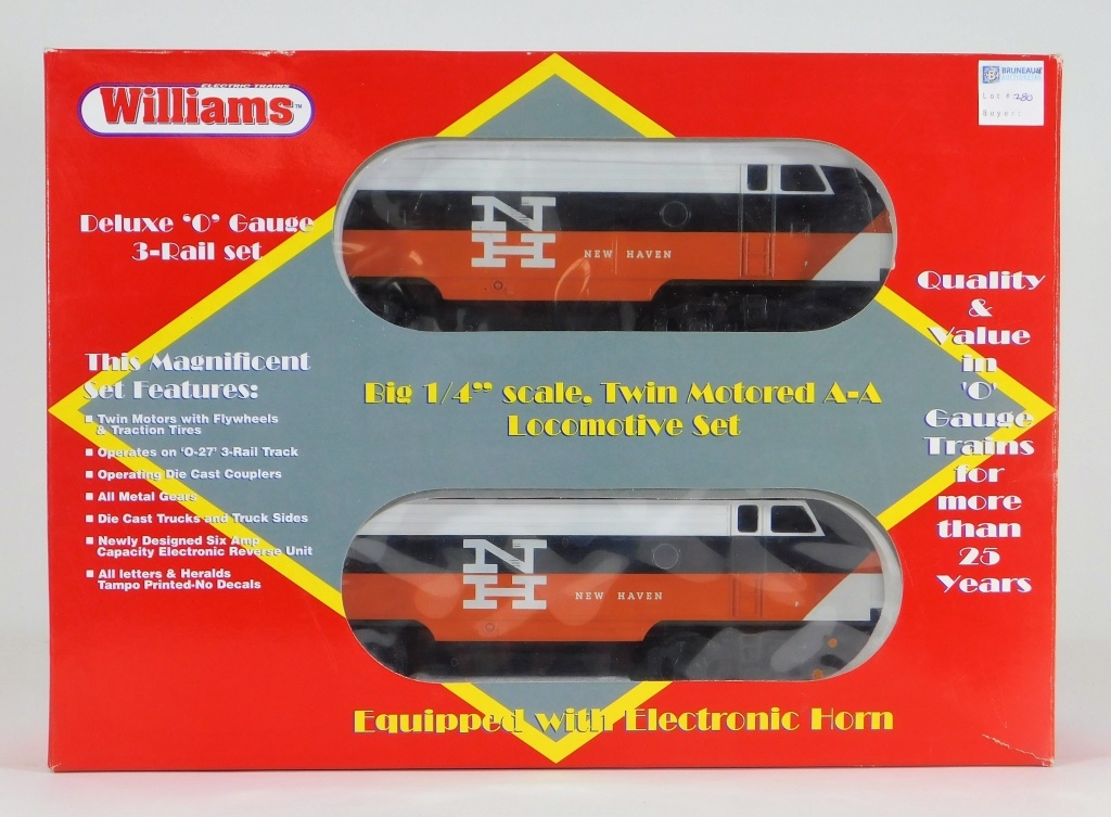 Appraisal: WILLIAMS NEW HAVEN F POWER DUMMY CAB TRAIN SET United