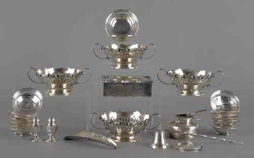 Appraisal: Group of sterling silver tablewares ozt