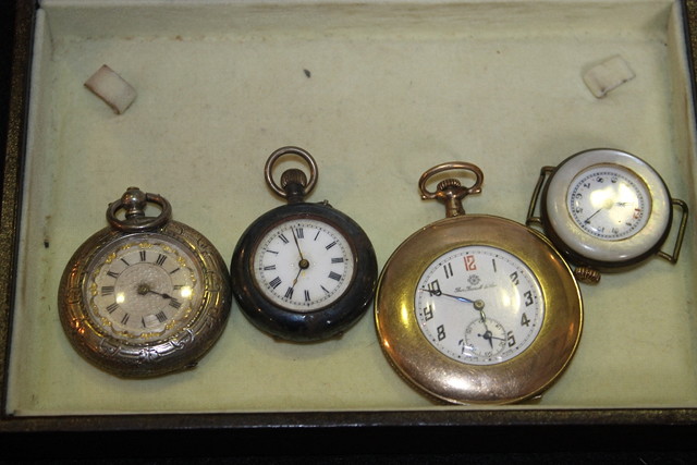 Appraisal: A GILT POCKET WATCH by Russell Sons together with a