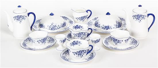 Appraisal: Sale Lot An Assembled Royal York Petite Blue Porcelain Breakfast