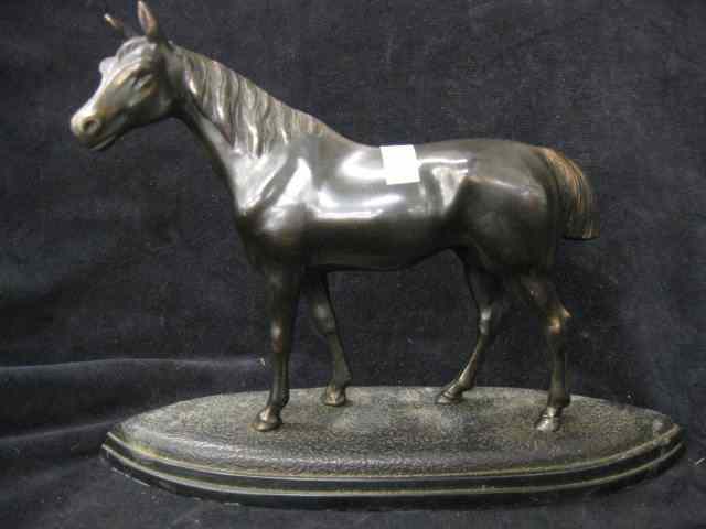 Appraisal: Bronzed Horse Statue deco era '' x ''