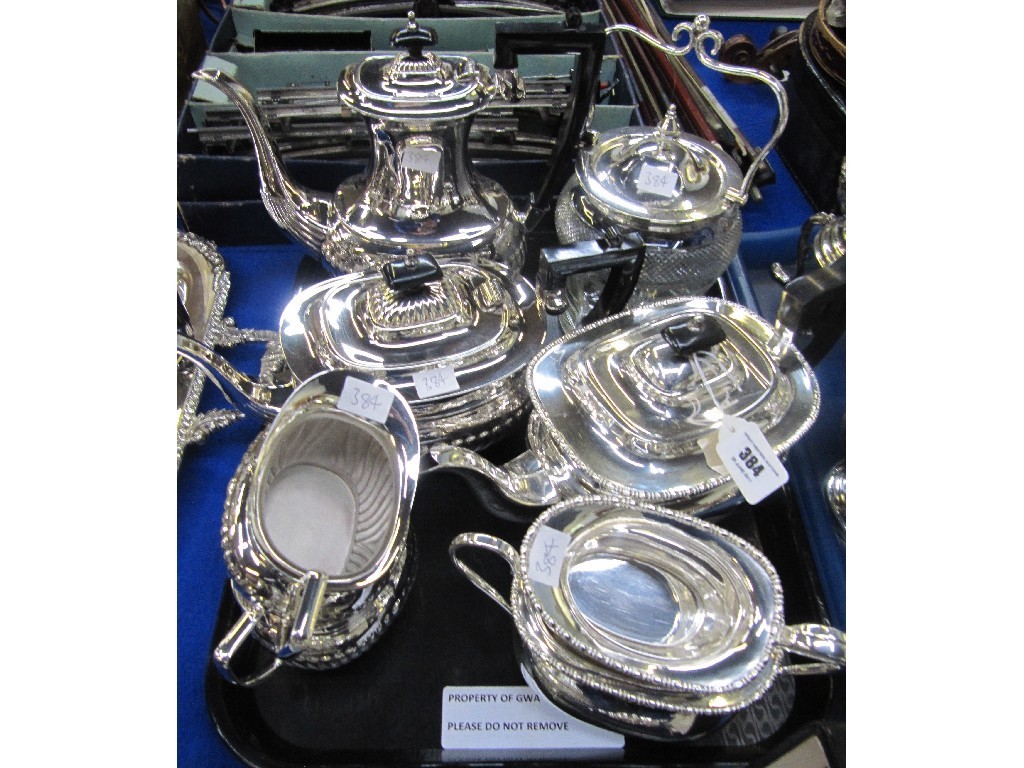 Appraisal: Tray lot of EP - two tea services and a