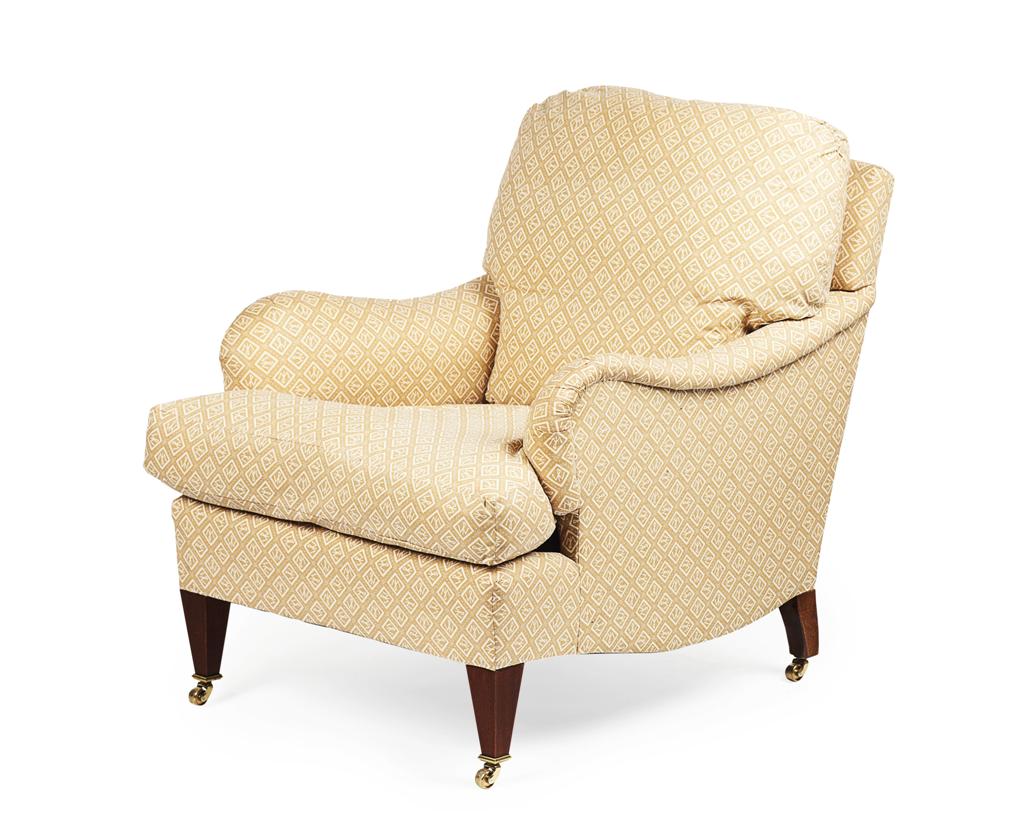 Appraisal: WHYTOCK REID EASY ARMCHAIR TH CENTURY in original Whytock Reid