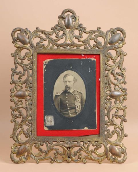 Appraisal: Cabinet Card of George Armstrong Custer This cabinet card has