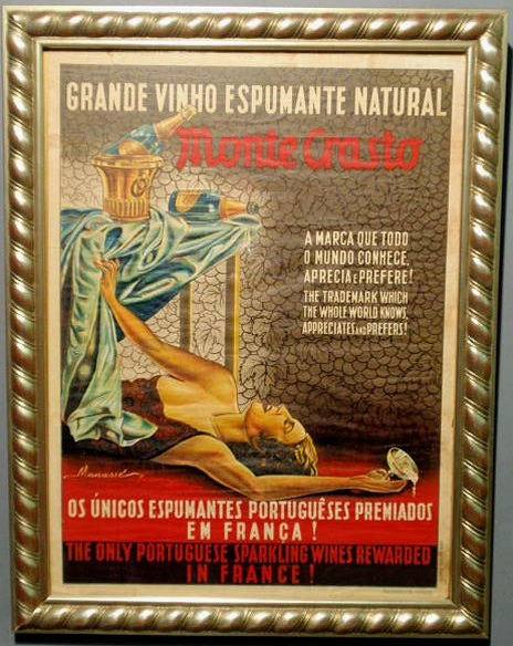 Appraisal: Original stone lithograph poster for sparkling wine by Manasse x