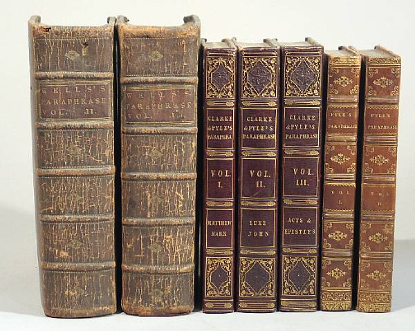 Appraisal: BIBLES - TH C PARAPHRASE vols including Wells Edward A