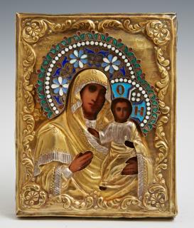 Appraisal: Russian Icon of the Virgin of Hodigitria Mother o Russian