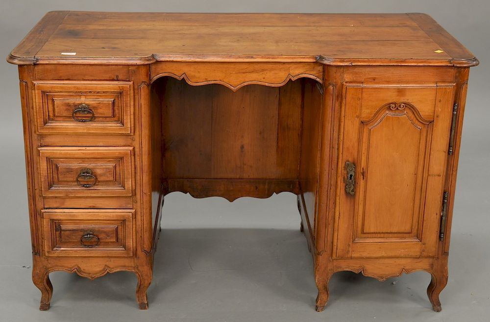 Appraisal: Louis XV desk vanity fruitwood drawers restored th century ht