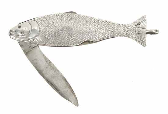 Appraisal: A late Victorian silver novelty pocket knife the mark of