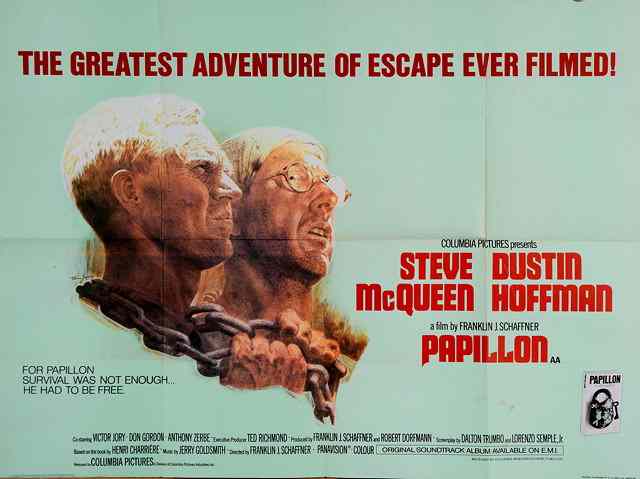 Appraisal: PAPILLON Allied Artists drama starring Steve McQueen British quad x