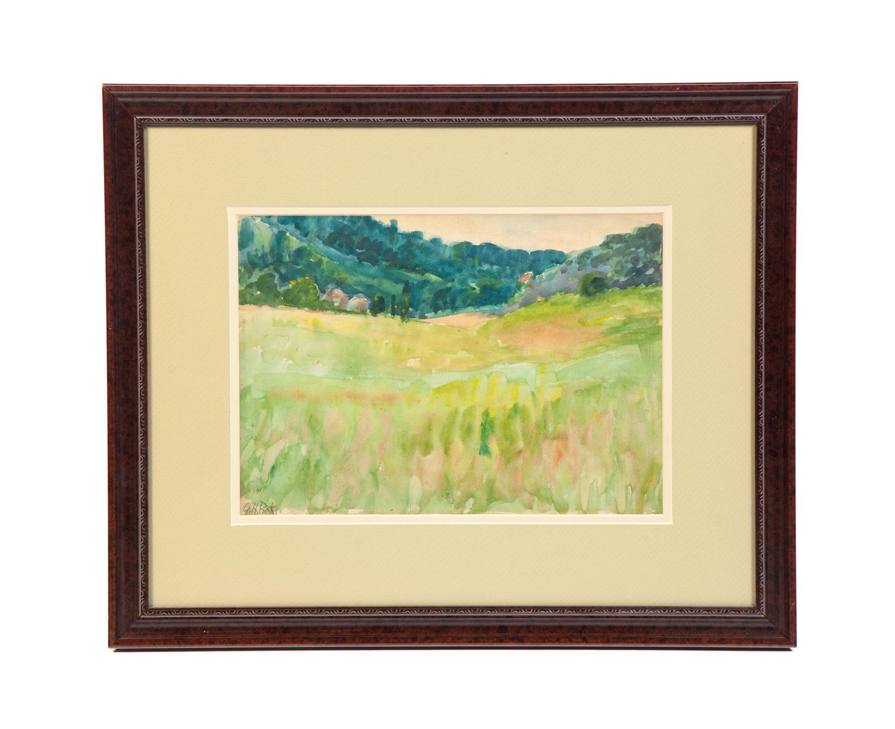 Appraisal: PASTORAL WATERCOLOR SIGNED G H BAKER GEORGE HERBERT BAKER -