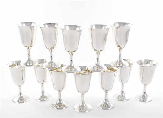 Appraisal: Stieff sterling set of goblets - pattern H '' Total