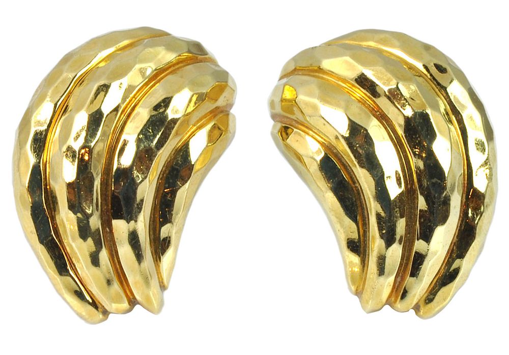 Appraisal: Henry Dunay Earrings kt Yellow Gold Pair of Henry Dunay