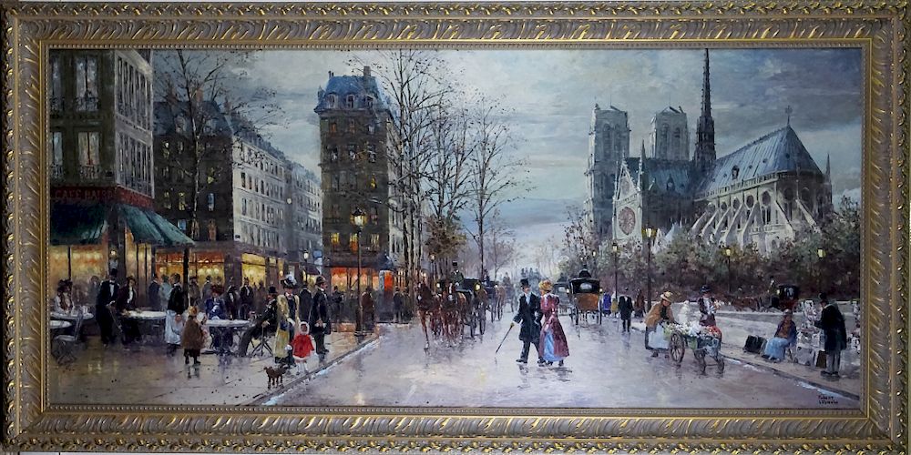 Appraisal: Robert Lebron French Parisian Oil Painting x Robert Lebron -