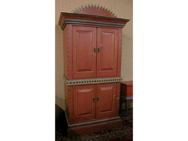 Appraisal: Patrick King Marsh Fun Co whimsical armoire two-piece artist signed