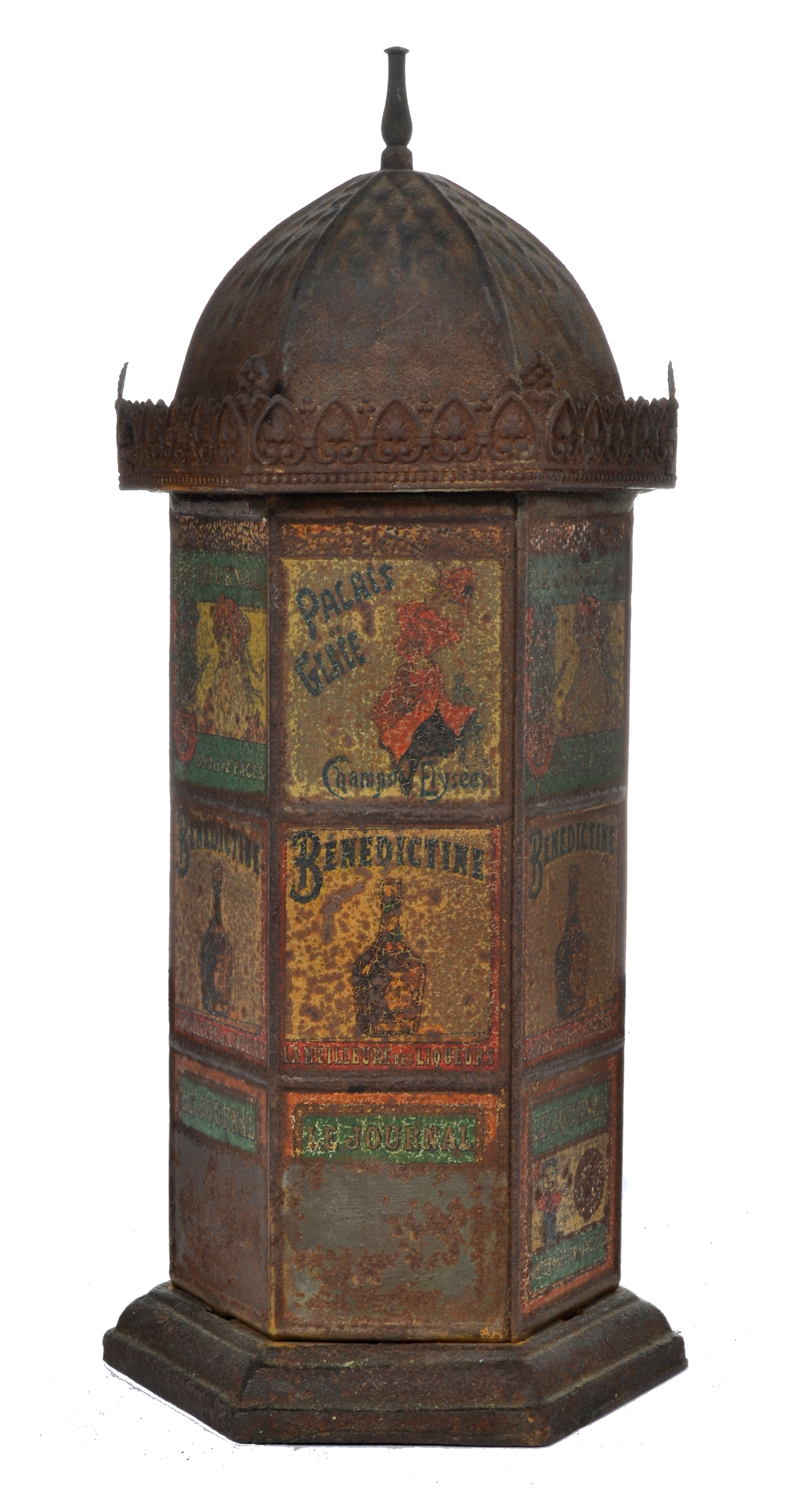 Appraisal: A FRENCH ARCHITECTURAL ADVERTISING BISCUIT TIN