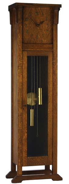 Appraisal: COLONIAL Tall clock with brass numerals and shoe feet complete