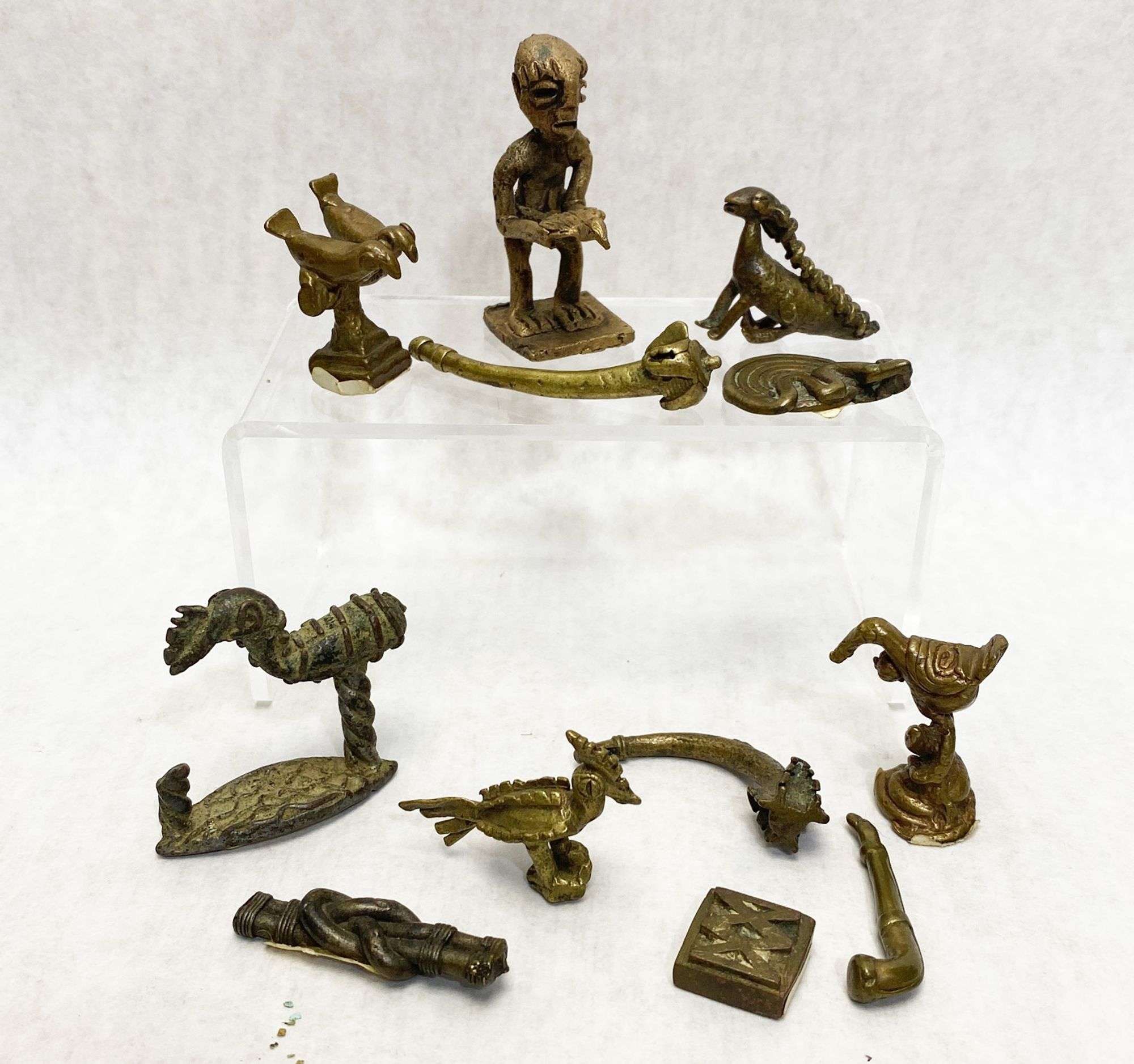 Appraisal: Lot of West African Bronze Miniature Figures