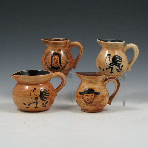 Appraisal: Four Pennsbury Pottery miniatures including three creamers and a salt