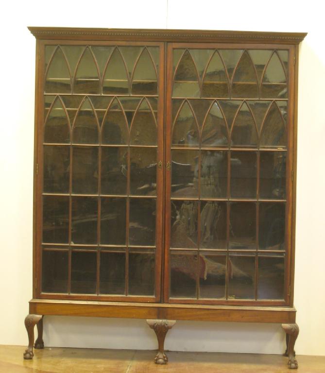 Appraisal: A th Century mahogany glazed Display Cabinet having a pair