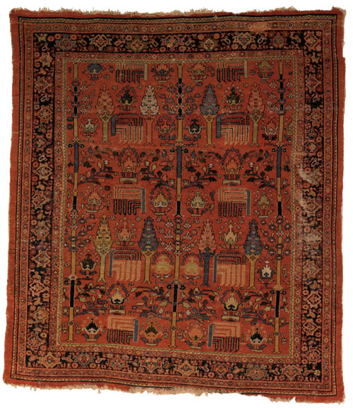 Appraisal: Mahal carpet ca with tree of life design on a