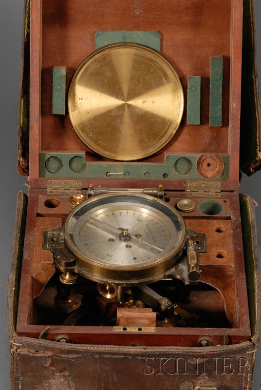 Appraisal: Bronzed Brass Theodolite by Troughton Simms London with in silvered