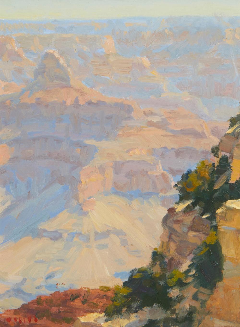 Appraisal: Gregory Hull b Grand Canyon Oil on panel Signed lower