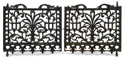 Appraisal: Two wrought iron gate sections philadelphia pa