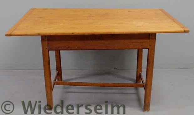 Appraisal: New England pine tavern table th c with a one-board