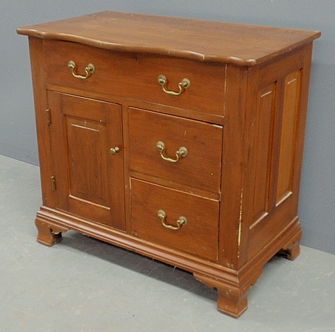 Appraisal: - Chippendale style pine cabinet with ogee feet h x