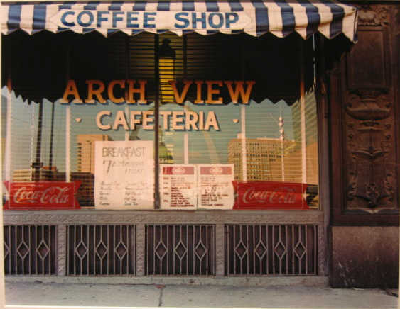 Appraisal: JOEL MEYERWITZ AMERICAN B TH CHESTNUT ARCH VIEW CAFETERIA dye