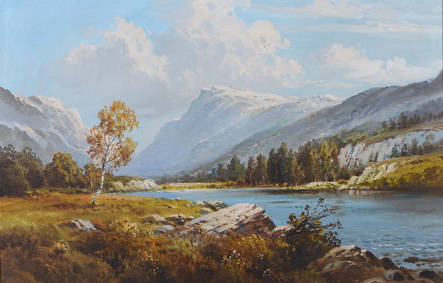 Appraisal: WILLIAM YORK MCGREGOR - 'Near Glencoe' signed oils on canvas