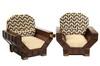 Appraisal: CHAIRS - Pair of French Deco smoking chairs textured wood