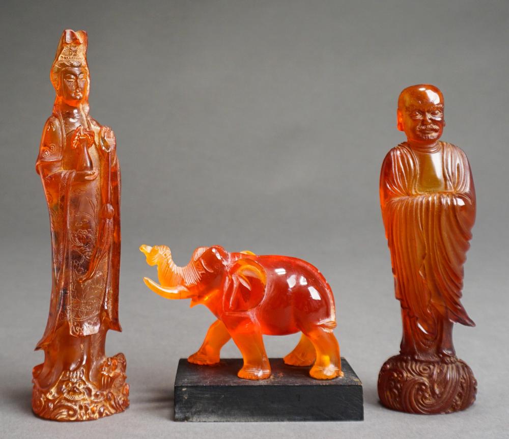 Appraisal: Three Chinese Composition Figurines