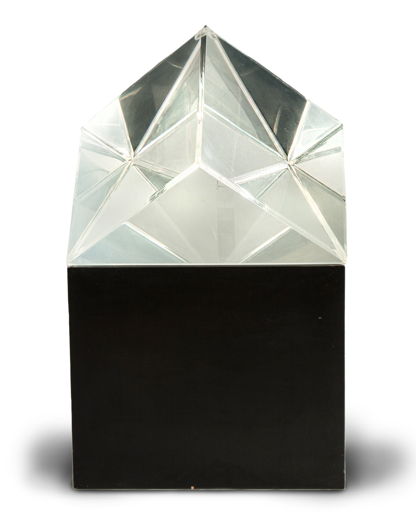 Appraisal: Charles Ross American B Plexiglass Diamond Shaped Sculpture Late 's-