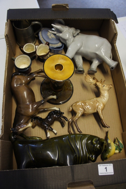 Appraisal: A collection of various Animal figures and character jugs by