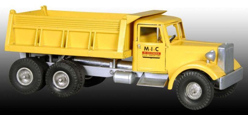 Appraisal: Pressed Steel MIC Miller Ironson Toy Dump Truck Description B-Mack