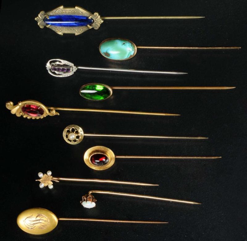 Appraisal: Lot of Antique Jewelry Stick Pins Description Includes one with